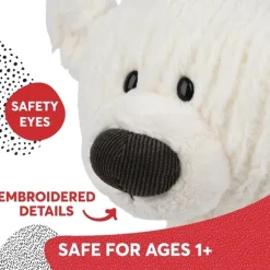 Toothpick the White Cable Pattern Teddy Bear by Gund