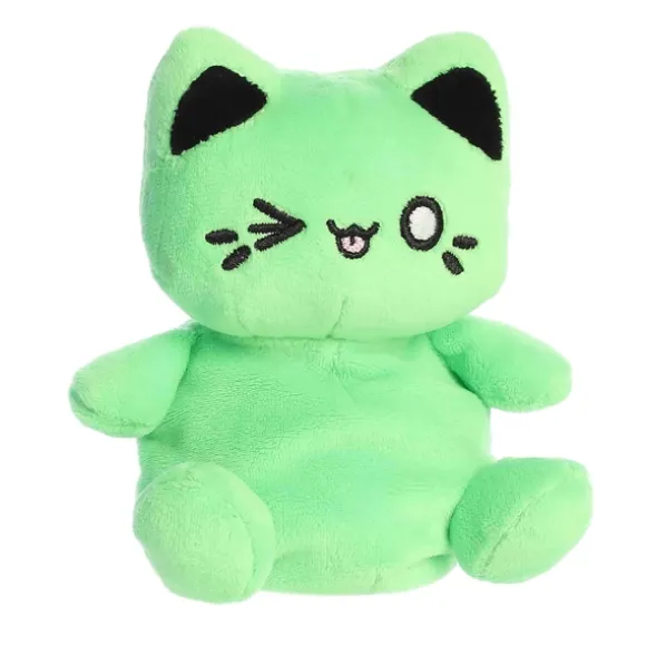 Toxic Green Plush Meowchi Cat Palm Pals by Aurora