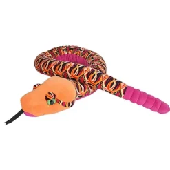 Tribal Print 54 Inch Plush Orange Snake by Wild Republic