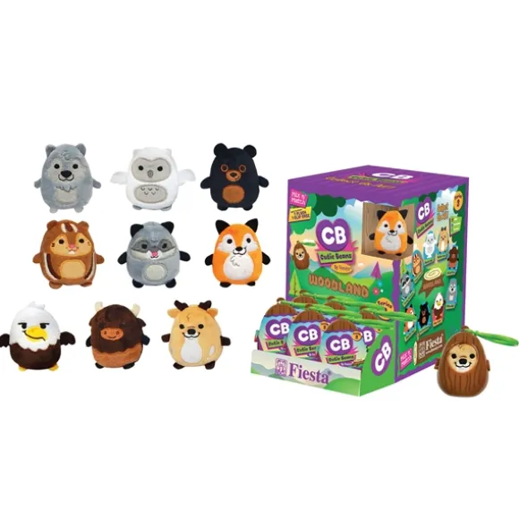 Woodland Cutie Beans Plush Mystery Pack with Clip-On Case by Fiesta