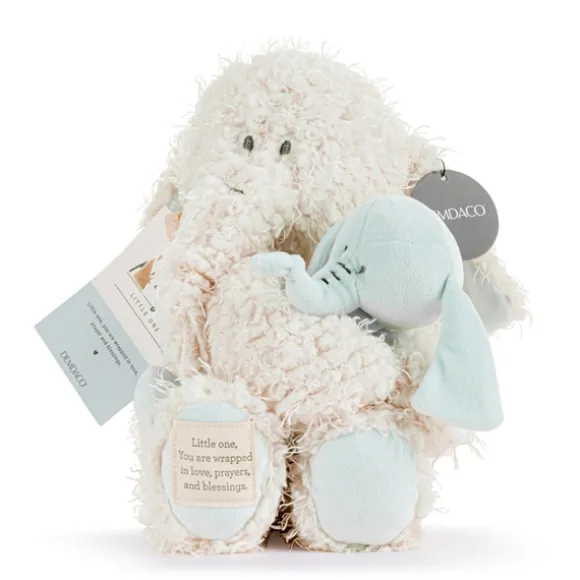 Wrapped in Prayer Baby Safe Plush Elephant with Baby by Demdaco