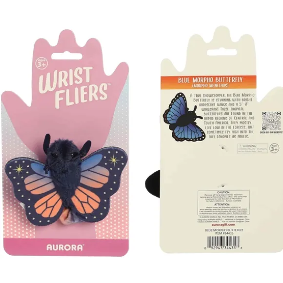 Wrist Fliers Elastic Plush Sunset Butterfly by Aurora