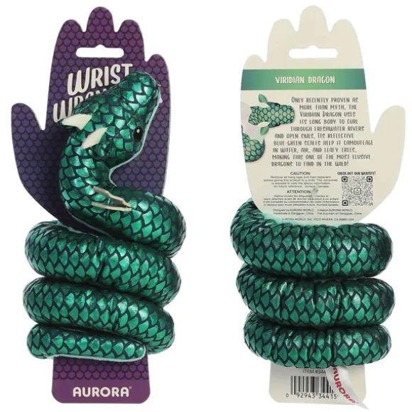Wrist Wranglers Elastic Plush Viridian Dragon by Aurora