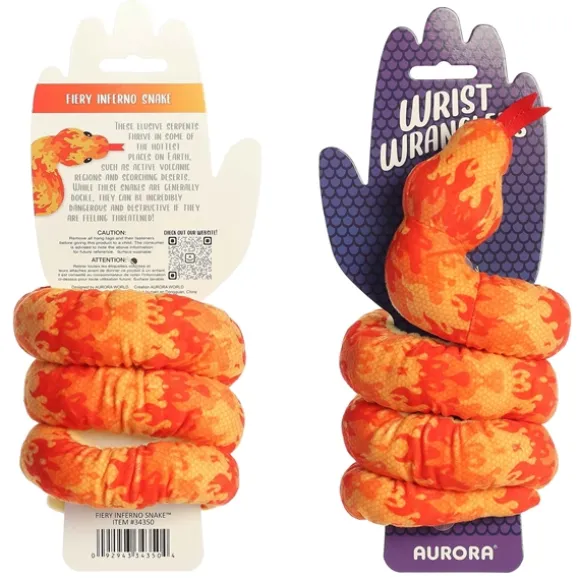 Wrist Wranglers Elastic Plush Fiery Inferno Snake by Aurora