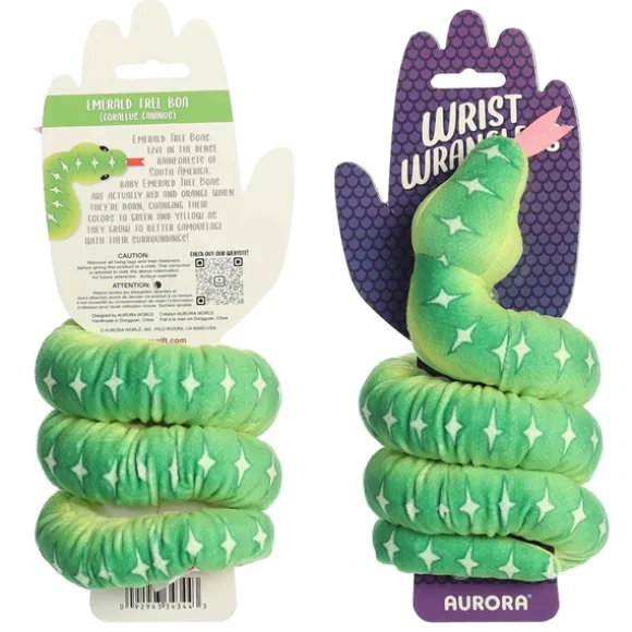 Wrist Wranglers Elastic Plush Emerald Tree Boa Snake by Aurora