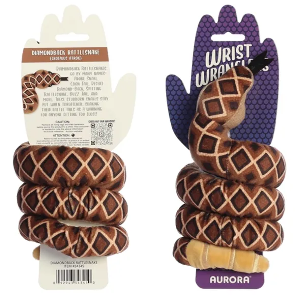 Wrist Wranglers Elastic Plush Diamondback Rattlesnake by Aurora