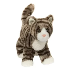 Zigby the 8 Inch Plush Gray Stripe Cat by Douglas