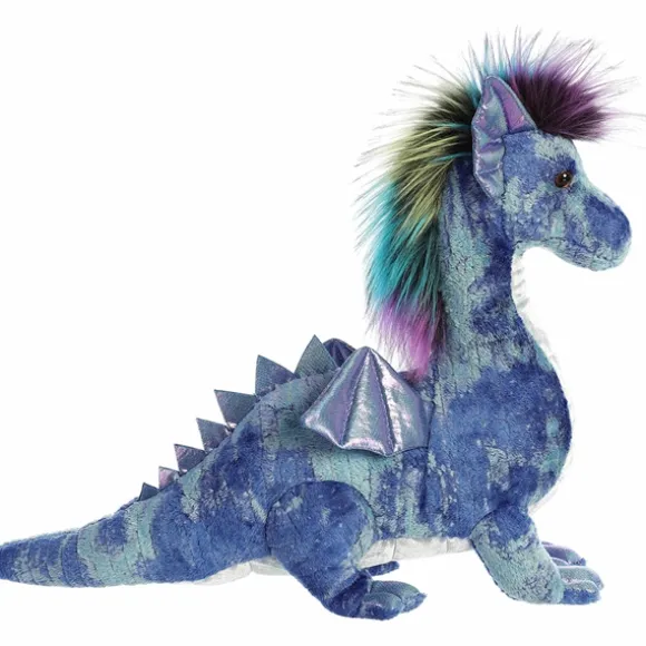 Zion the Blue Designer Stuffed Dragon Luxe Boutique Plush by Aurora