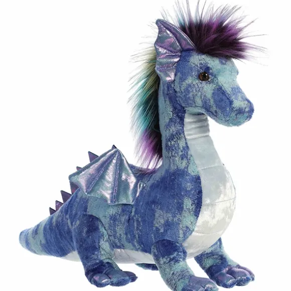 Zion the Blue Designer Stuffed Dragon Luxe Boutique Plush by Aurora