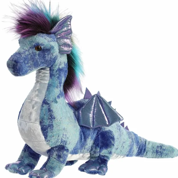 Zion the Blue Designer Stuffed Dragon Luxe Boutique Plush by Aurora