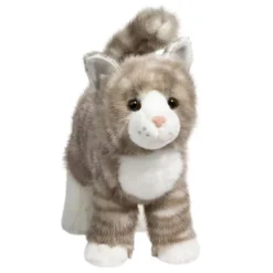 Zipper the Plush Gray Tabby Cat by Douglas