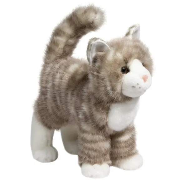 Zipper the Plush Gray Tabby Cat by Douglas