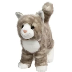 Zipper the Plush Gray Tabby Cat by Douglas