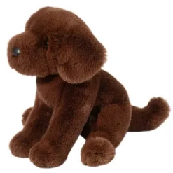 Zoom the 9 Inch Stuffed Chocolate Lab Dog by Douglas